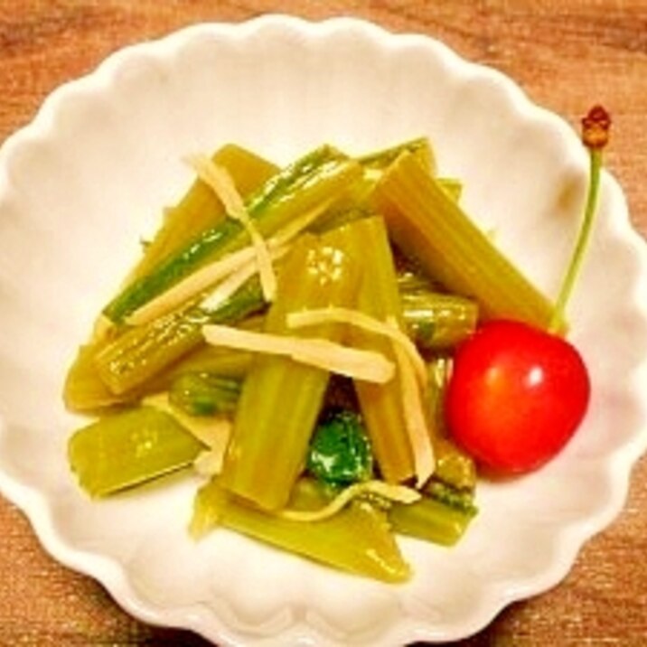 小松菜の茎 麺つゆ漬け レシピ 作り方 By ブルーボリジ 楽天レシピ